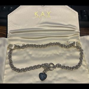Sapphire toggle heart necklace from Kay Jewelers in 925 sterling silver